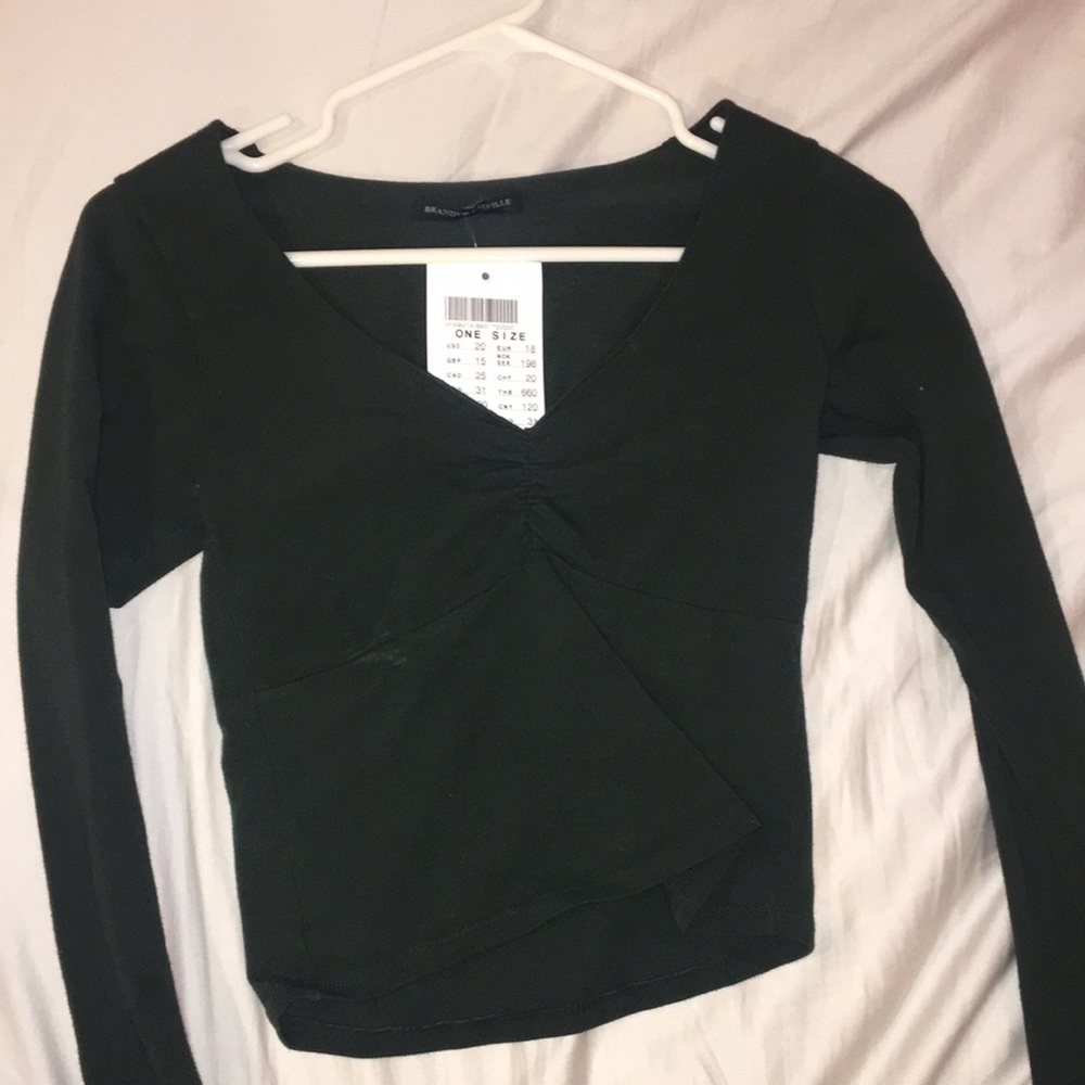 New green brandy Melville long sleeve shirt